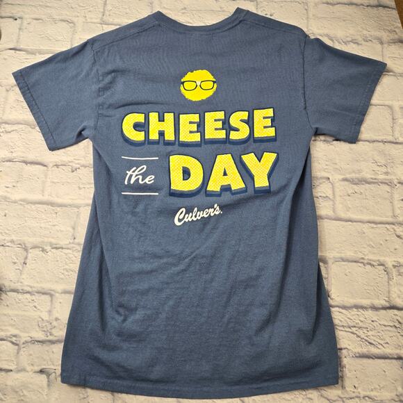 Culvers Curd Nerd T-shirt Blue Cheese the Day Gildan Ultra Cotton Size Small - Picture 10 of 13